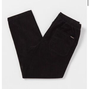 Volcom Black Elastic Waist Corduroy Pants